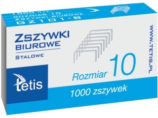 Zszywki biurowe TETIS 10 1000szt.