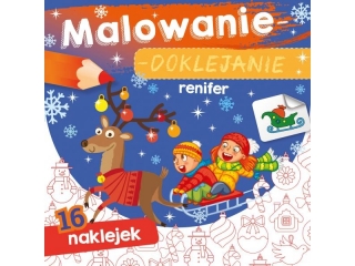 Kolorowanka SKRZAT Malowanie-doklejanie. Renifer