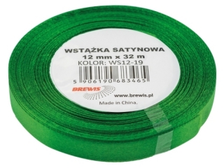 Wstka satynowa 12mm/32m 19 zielony