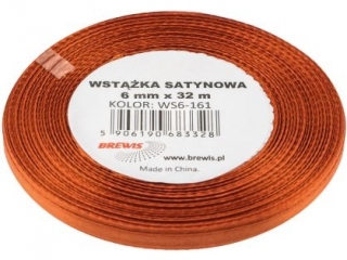 Wstka satyn. 6mm/32m 161 miedziany A`2