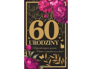 Kartki karnet Urodzinowy UCK-03  "60"