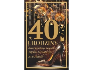 Kartki karnet Urodzinowy UCK-01  "40"