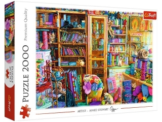 Puzzle 2000 TREFL Koci raj