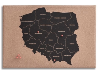 Kreatywna korkowa mapa Polski DPCRAFT 60x40cm