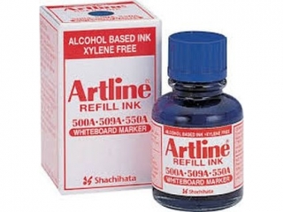 Tusz ARTLINE do marker�w do bia�ych tablic nape�nialnych - niebieski [opakowanie=1szt]