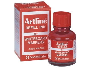 Tusz ARTLINE do marker�w do bia�ych tablic nape�nialnych - czerwony [opakowanie=1szt]