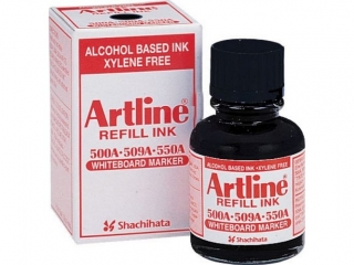 Tusz ARTLINE do marker�w do bia�ych tablic nape�nialnych - czarny [opakowanie=1szt]