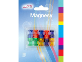 Magnesy MAG-1496 mix kolorw, rozm. 1,2 x 1,8cm, blist. 10szt.