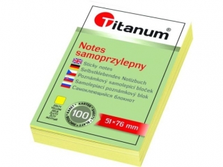 Notes samoprzylepny Titanum ty 100k 51mm x 76mm (S-2004)