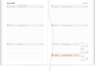 Kalendarz nauczyciela WN A5 tygodniowy, Vivella CZARNY 2024/25