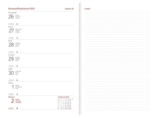 Kalendarz akademicki WN A5 tygodniowy Vivella CZERWONY 2024/25