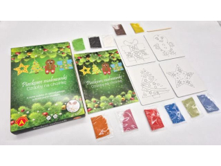 PIASKOWE MALOWANKI - OZDOBY NA CHOINK - CIASTEK