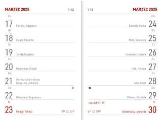 Kalendarz kieszonkowy WN A7 PCV  2025