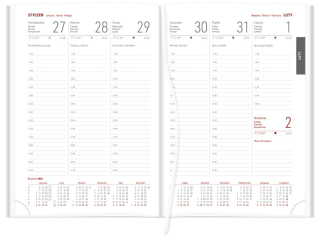 Kalendarz ksikowy WN A5 tygodniowy PCV bezbarwny Planety 2025