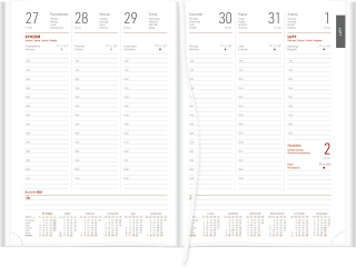 Kalendarz ksikowy WN A4 tygodniowy Vivella - czerwony 2025