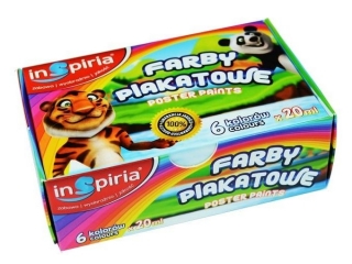 INSPIRIA FARBY PLAKATOWE 20ML - 6 KOLORÓW 1985 (PI) (PW2)