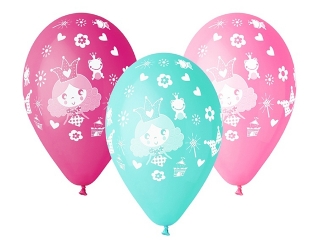 Balony Premium "Księżniczka", nad. 1 kolor, 12" / 5 szt.