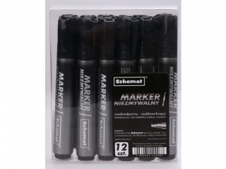 Marker niezmywalny ciety ? czarny 2087 [opakowanie=12szt]