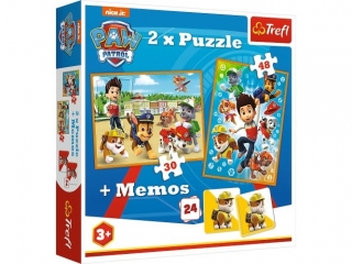 Puzzle "2w1 + memos - Psi Patrol na ratunek" / Viacom PAW Patrol 90790