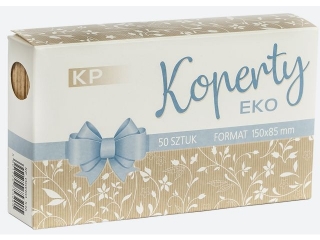 Koperty POL-MAK eko kraft na pienidze KP 150x85 kraft eko  50szt.  KP_OGEKO_536