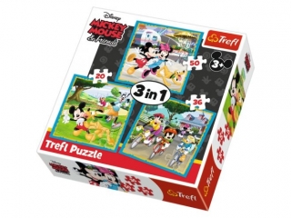Puzzle "3w1 - Myszka Miki z przyjació³mi" / Disney Standard Characters 34846