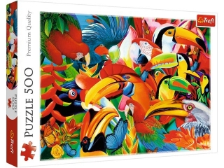 Puzzle  500 TREFL Kolorowe ptaki