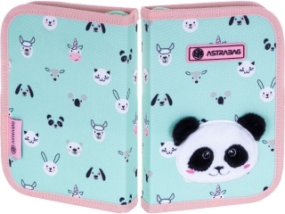 Pirnik pojedynczy dwuklapkowy bez wyposaenia ASTRABAG TEDDY PANDA, AC1 [opakowanie=12szt]
