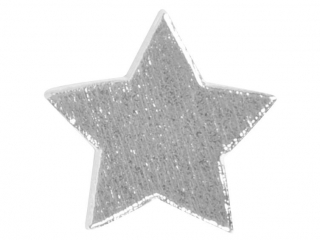 Gwiazda drewniana 2, 5cm srebrna