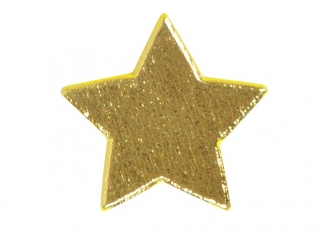 Gwiazda drewniana 2, 5cm zota