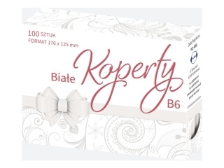 Koperty POL-MAK biae KB6 176x125 biae  100szt.  KB6_OGBI_523