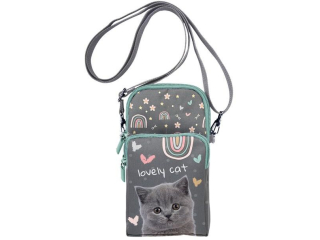 Torebka na smartfona PASO LOVELY CAT PP26CS-210 18x10, 5x3, 5