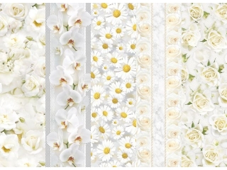 Papier ozdobny w rolkach POL-MAK 70x100 zestaw 170 kwiaty -