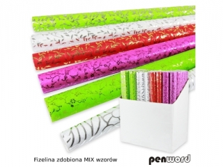 FIZELINA ZDOBIONA MIX KOLORÓW 50cmx5Y (prx)
