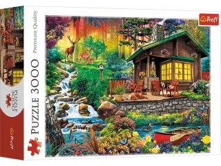 Puzzle 3000 TREFL Chatka w lesie" / Lo Coco Licensing