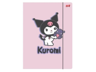 Teczka z gumk A4 300 g/m2 KUROMI VIOLET [opakowanie=10szt]