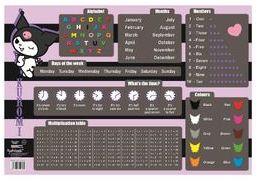 Podkad szkolny na biurko dwustronny 55x38 cm KUROMI [opakowanie=5szt]