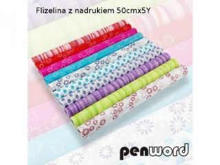 FLIZELINA Z NADRUKIEM 50cmx5Y