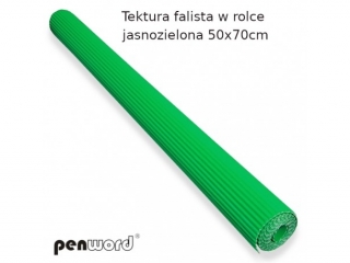 Tektura falista PENWORD w rolce 50x70cm - jasnozielona