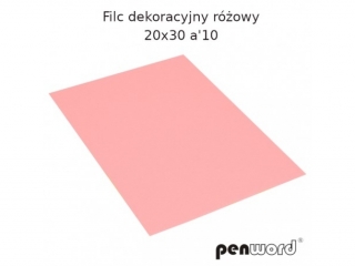 FILC DEKORACYJNY RÓŻOWY 20X30 a10