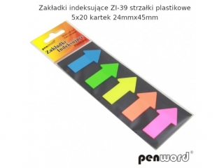 Zakadki indeksujce PENWORD ZI-39 strzaki plastikowe 5x20k