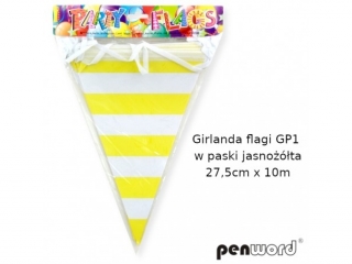 GIRLANDA FLAGI GP1 W PASKI JASNOӣTA 27, 5cmx10m