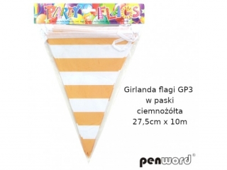 GIRLANDA FLAGI GP3 W PASKI CIEMNOӣTA 27,5cmx10m