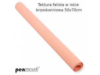 Tektura falista PENWORD w rolce 50x70cm - brzoskwiniowa