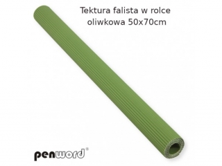 Tektura falista PENWORD w rolce 50x70cm - oliwkowa