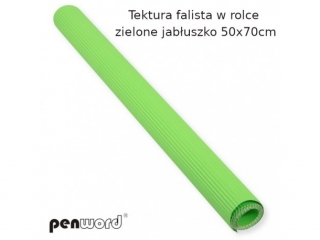 Tektura falista PENWORD w rolce 50x70cm - zielone jabuszko