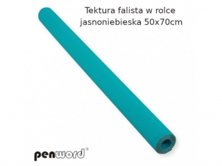 Tektura falista PENWORD w rolce 50x70cm - jasnoniebieska