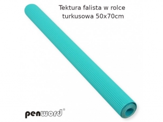 Tektura falista PENWORD w rolce 50x70cm - turkusowa