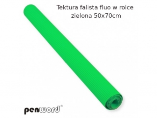 Tektura falista PENWORD w rolce 50x70cm fluo - zielona