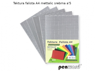 TEKTURA FALISTA A4 METALLIC SREBRNA a5