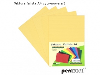 TEKTURA FALISTA A4 CYTRYNOWA a5